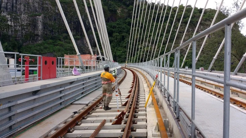 Monitoramento da ponte da linha 4 do metrô do Rio de Janeiro